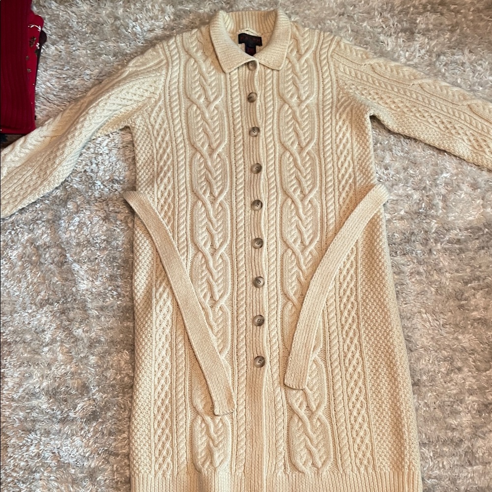 Ralph Lauren Cream Knit Button-Front Cardigan - Picture 3 of 6